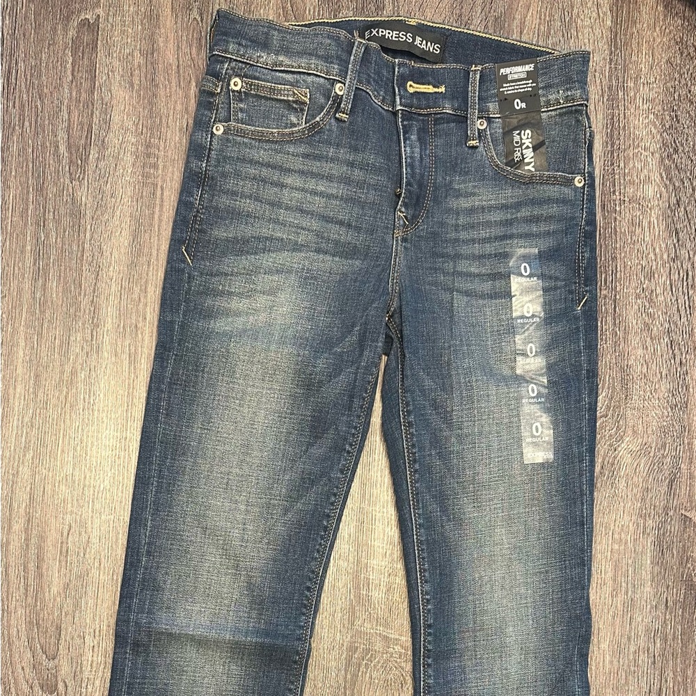 Express Mid Rise Skinny Jeans - Picture 2 of 3